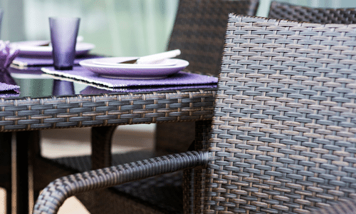 flat weave rattan