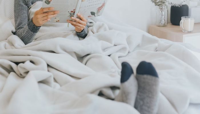 socks in bed