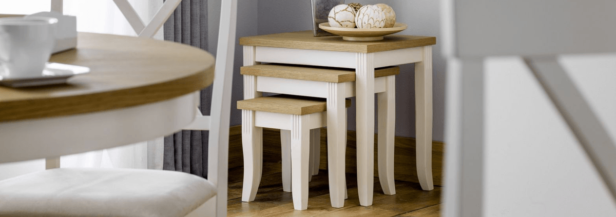 Oak Mahogany Walnut Nests of Tables Barkers Furniture