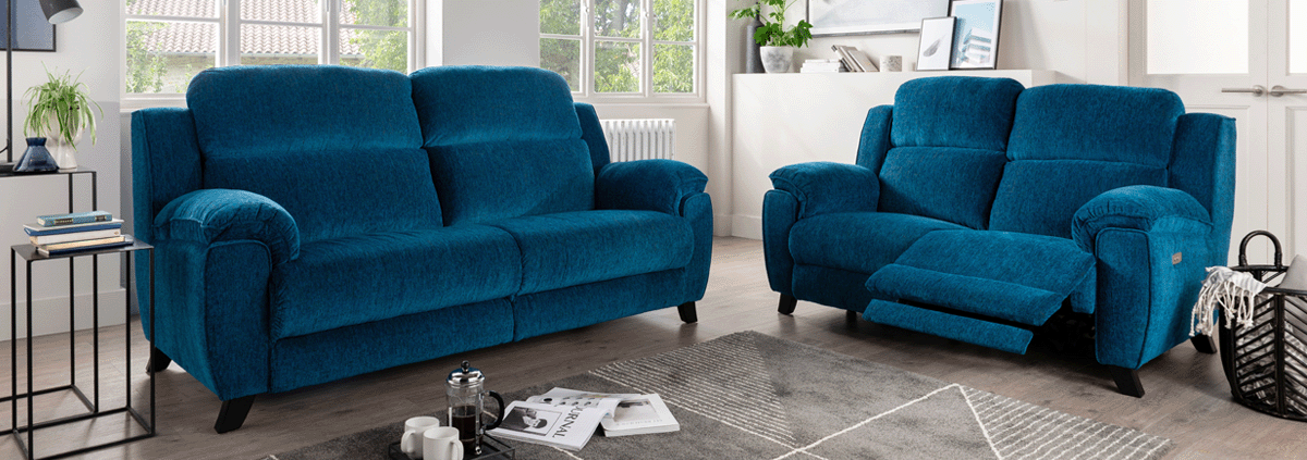 Fabric 2 Seater Recliner Sofas