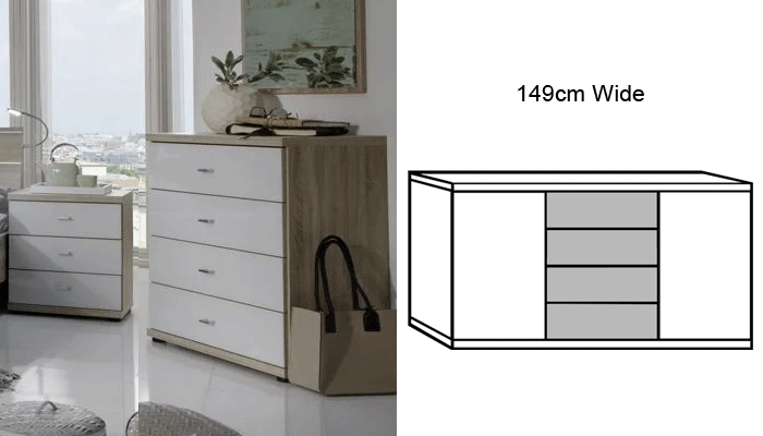 Combination Dresser - Glass Fronts