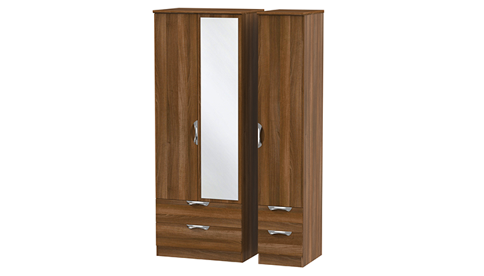 Tall Triple Package 2 Drawer Mirror & Drawer Robe 