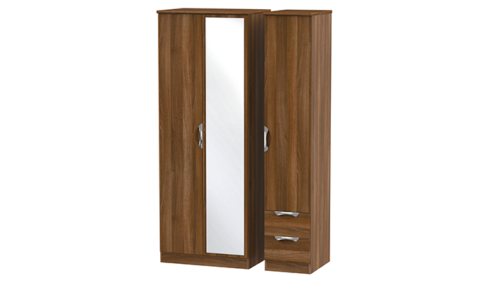 Tall Triple Package Mirror & Drawer Robe