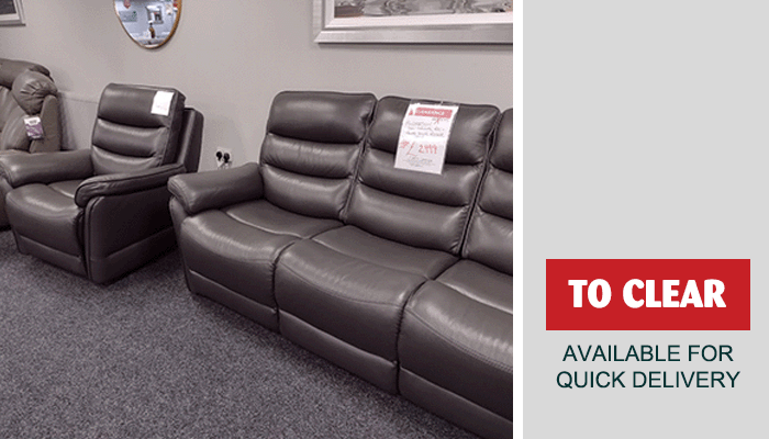 3 Seater Leather Recliner Sofa and Swivel Rocker Chair