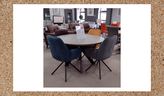 120cm Circular Dining Table With 4 Chairs