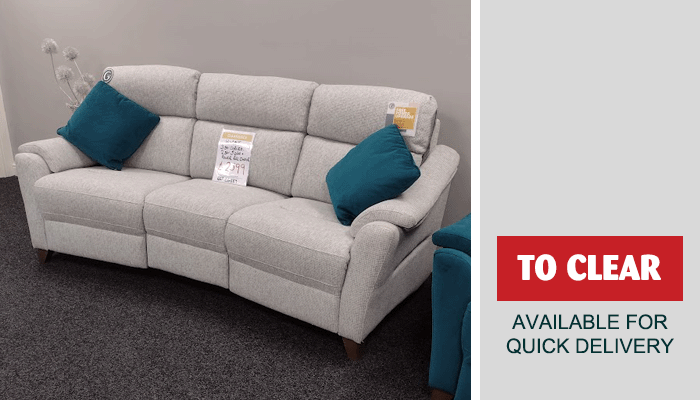 3 Seater Curved Sofa With 2 Seater Sofa And Power Recliner Chair
