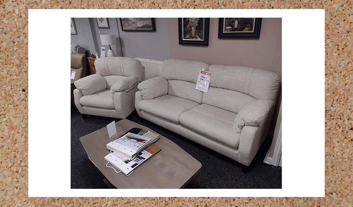 Fabric 3 Seater Sofa And Chair
