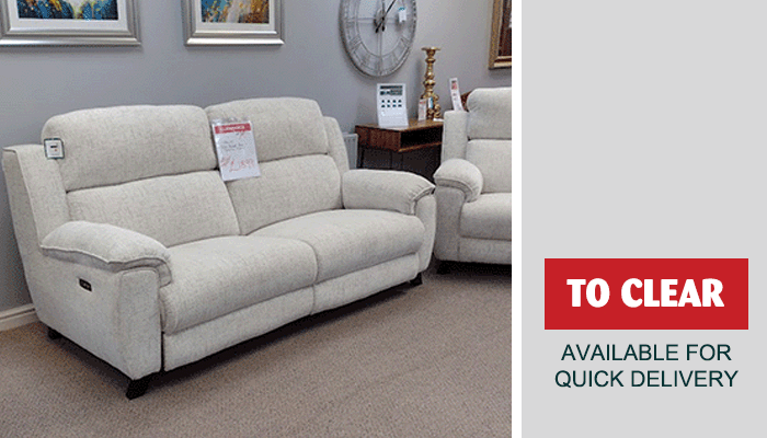 3 Seater Power Recliner Sofa And Static Chair