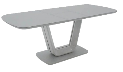 Extending Dining Table 160-200cm Light Grey Matt