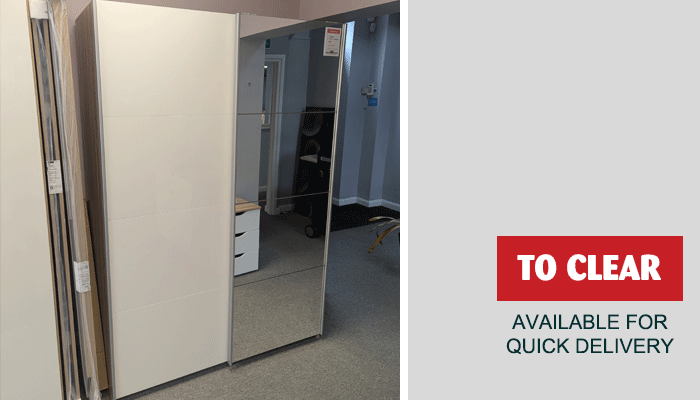 2 Door Mirrored Sliding Wardrobe