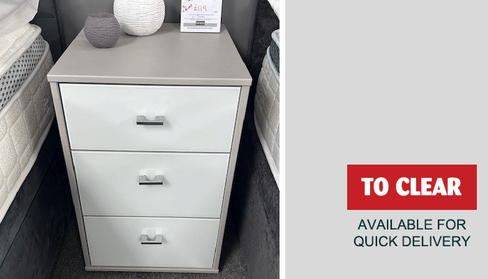 3 Drawer Bedside Chest