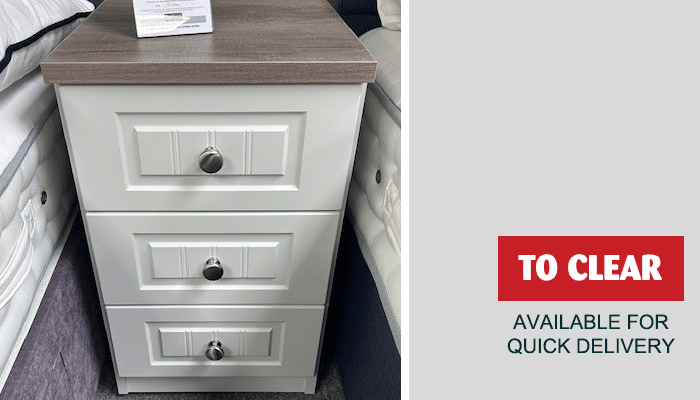 3 Drawer Bedside Chest