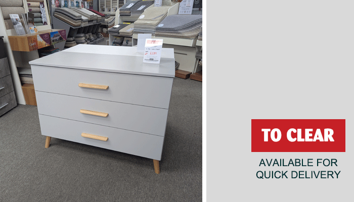 3 Drawer Wide Chest