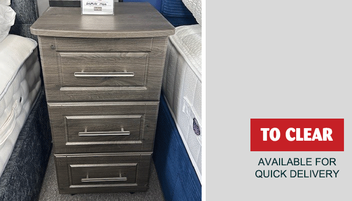3 Drawer Bedside Chest