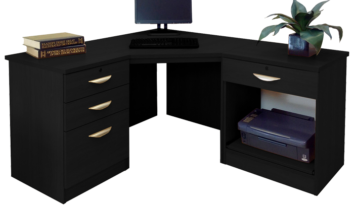 R White Home Office Black Havana