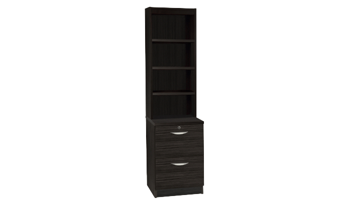 Home Office Black Havana Two Drawer Filing Cabinet With OSC Hutch
