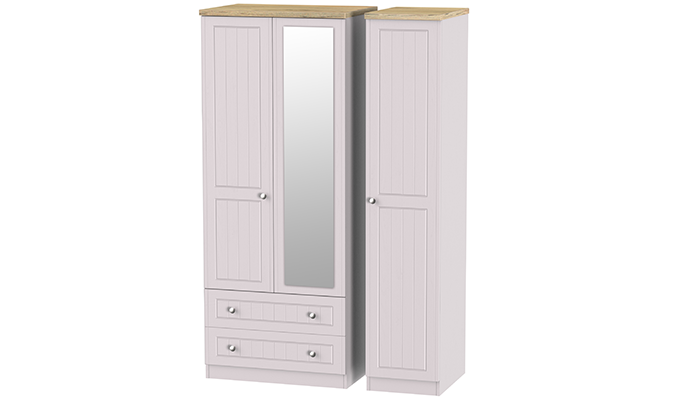 Tall Triple Combo Package-  2 Drawer Mirror Robe