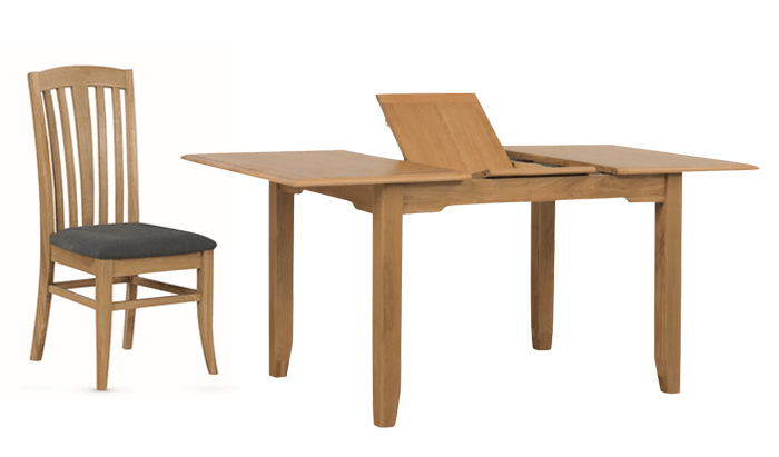 Dining Set 120cm-160cm (4 Chairs)